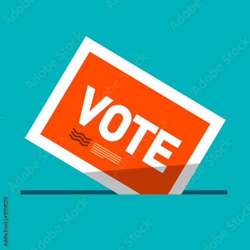 Vote Label - Vector Ballot Symbol