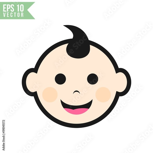 baby face icon vector template