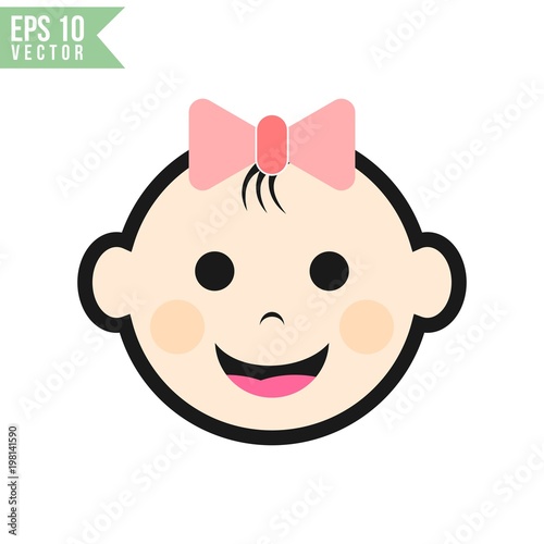 baby face icon vector template
