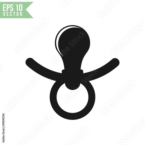pacifier baby icon vector template