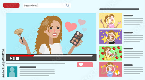 Beauty blogger videos.