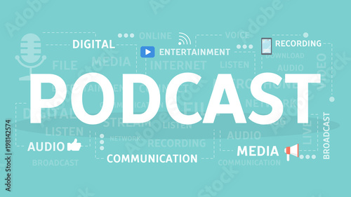 Podcast concept illustration.