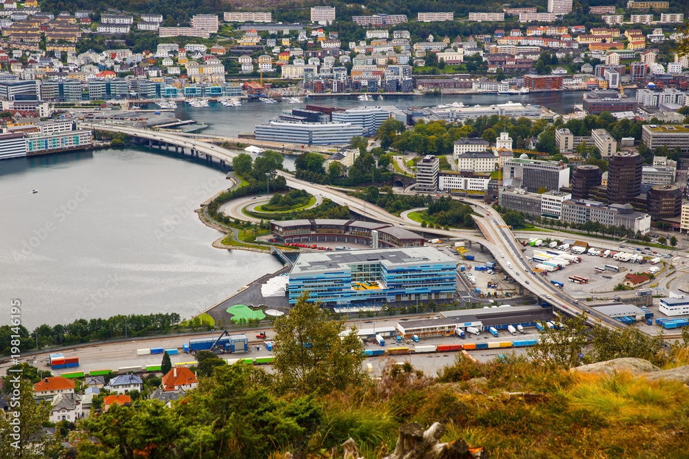 Fototapeta premium Bergen city