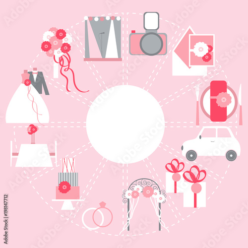 Wedding budget. Vector   illustration.