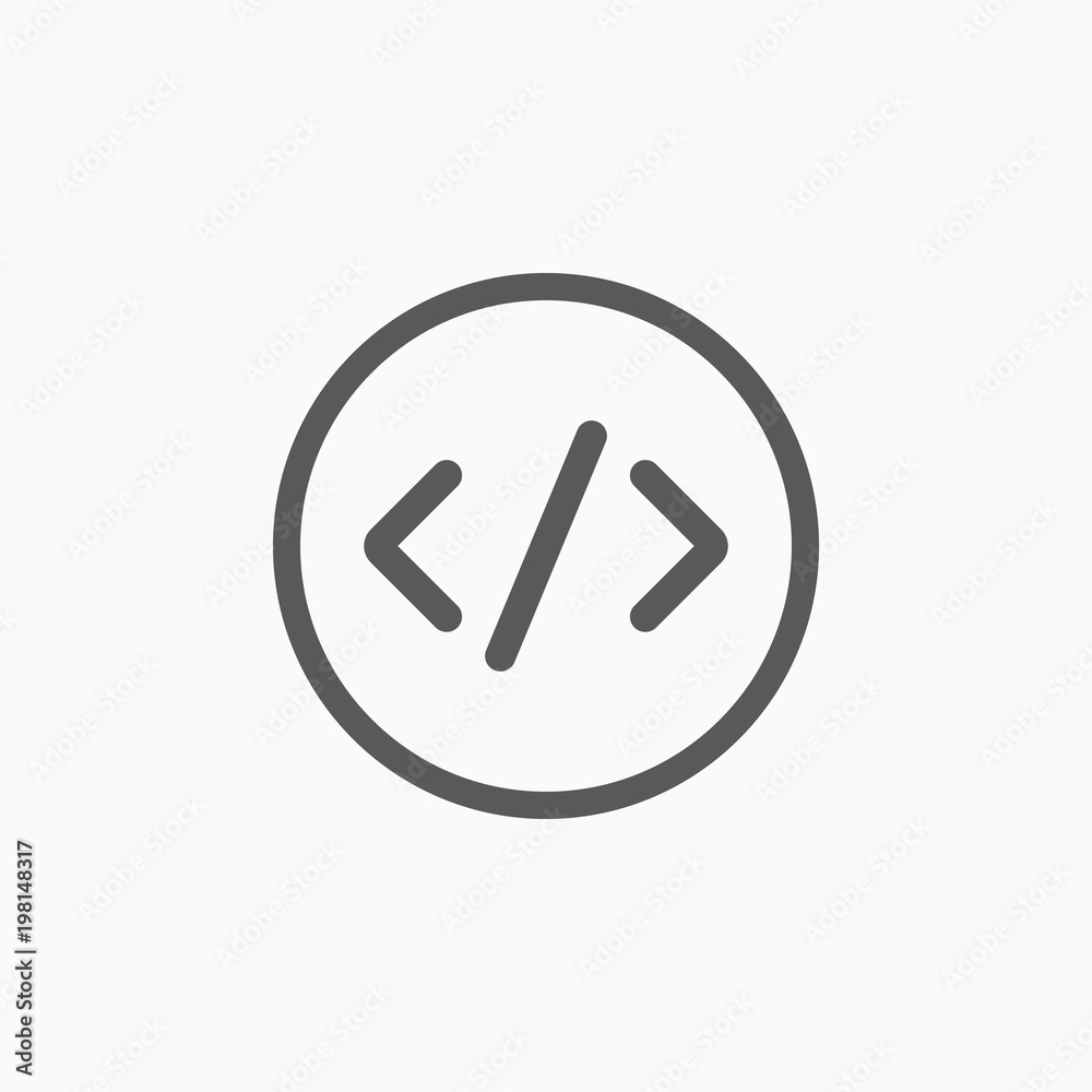 code icon, code vector code icon, code vector