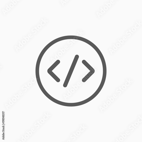 code icon, code vector