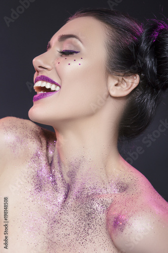 Foto Close up beauty portrait of a fantasy art theme: Star Wars cosplay