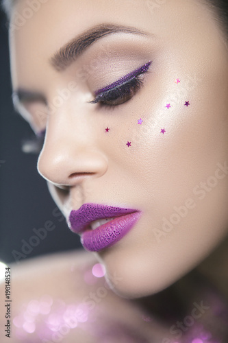 Schilderij op canvas Close up beauty portrait of a fantasy art theme: Star Wars cosplay