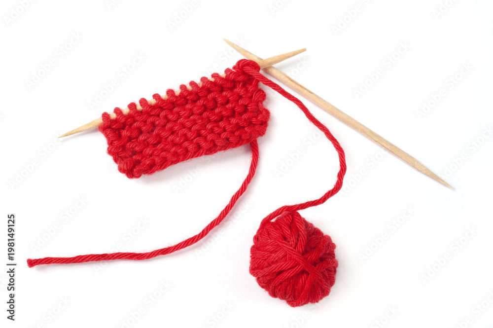rotes Strickzeug rotes Strickzeug