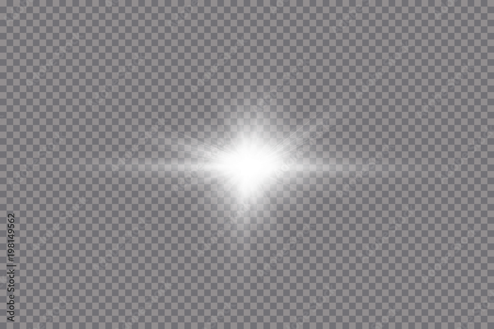 Glow light effect. Starburst with sparkles on transparent background. Vector illustration. Sun
Glow light effect. Starburst with sparkles on transparent background. Vector illustration. Sun
