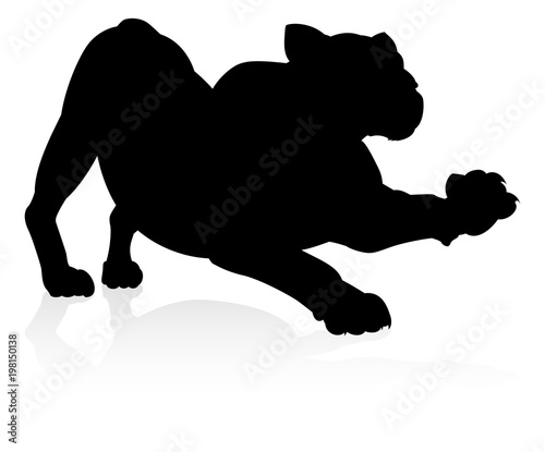 Fototapeta Naklejka Na Ścianę i Meble -  Silhouette Lion