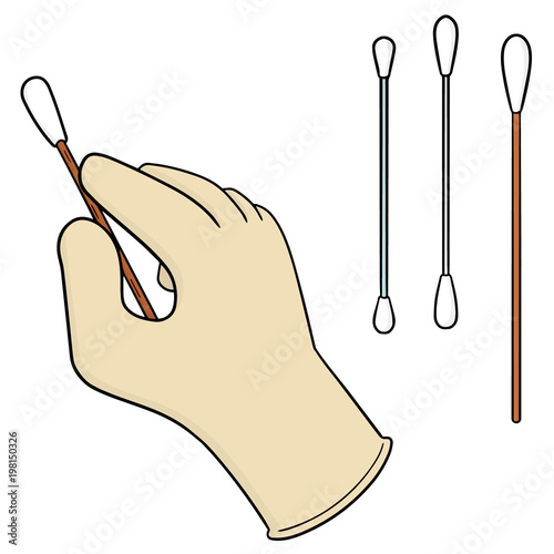 vector set of cotton swab