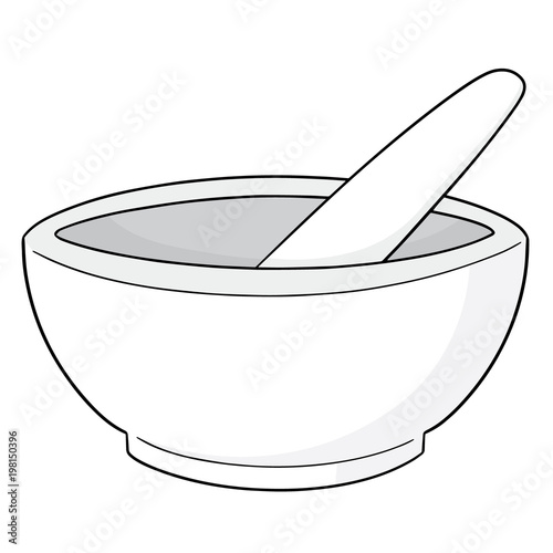 vector set of mortar and pestle