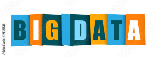 "BIG DATA" colourful vector letters icon