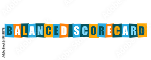 BALANCED SCORECARD Colourful Letters Icon