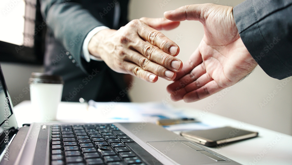 Businessman hand shake, corporate business successful. Businessman hand shake, corporate business successful.