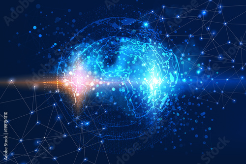 global network. social network concept.