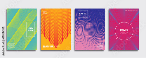 Vector cover designs. Future Poster template. Smartphone modern background set.