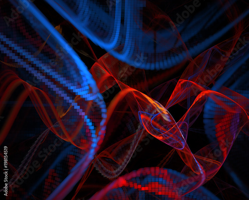 Abstract background. Fractal curves