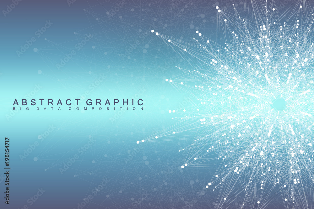 Obraz premium Global network connection. Network and big data visualization background. Futuristic global business. Vector Illustration.