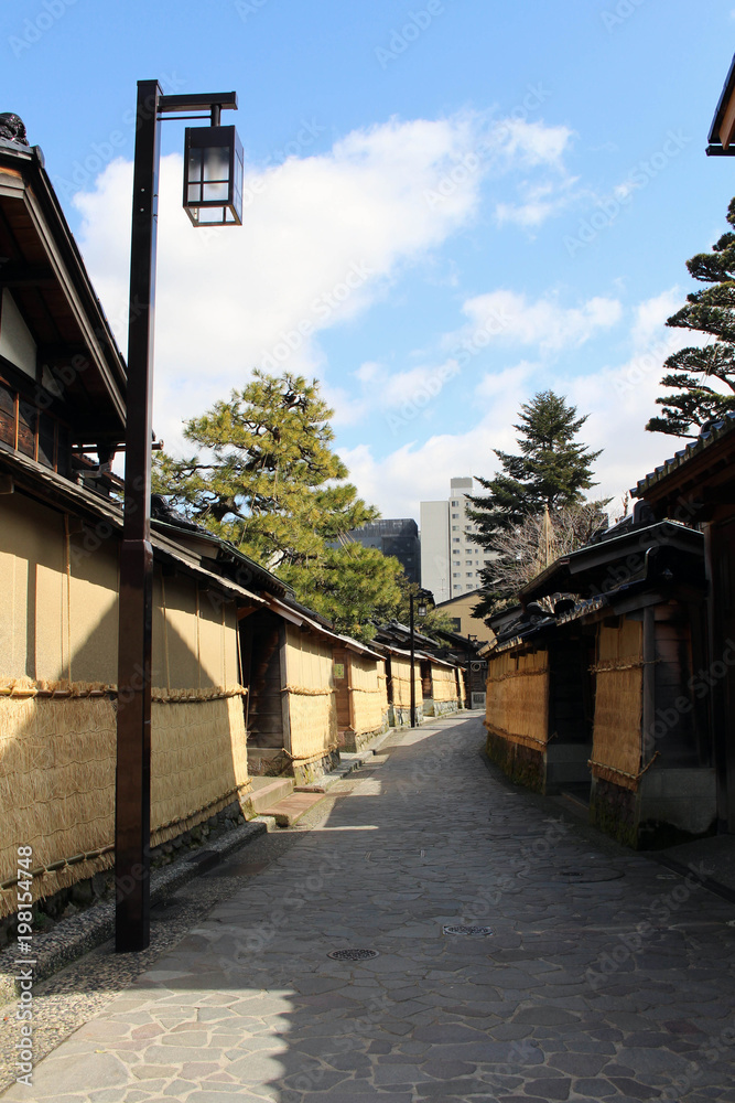 Obraz premium The Nagamachi area, known as samurai district of Kanazawa