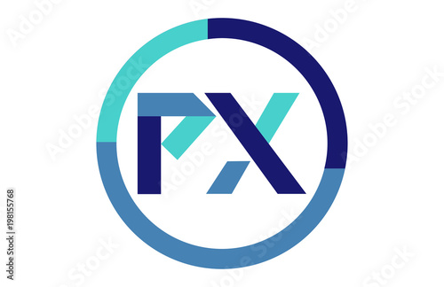 Free Download PX Global Blue Ribbon letter Logo - GFXLoad
