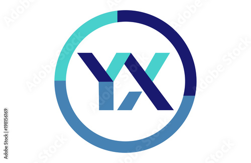 Free Download YX Global Blue Ribbon letter Logo - GFXLoad