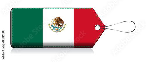 Mexican flag label, Made in Mexico