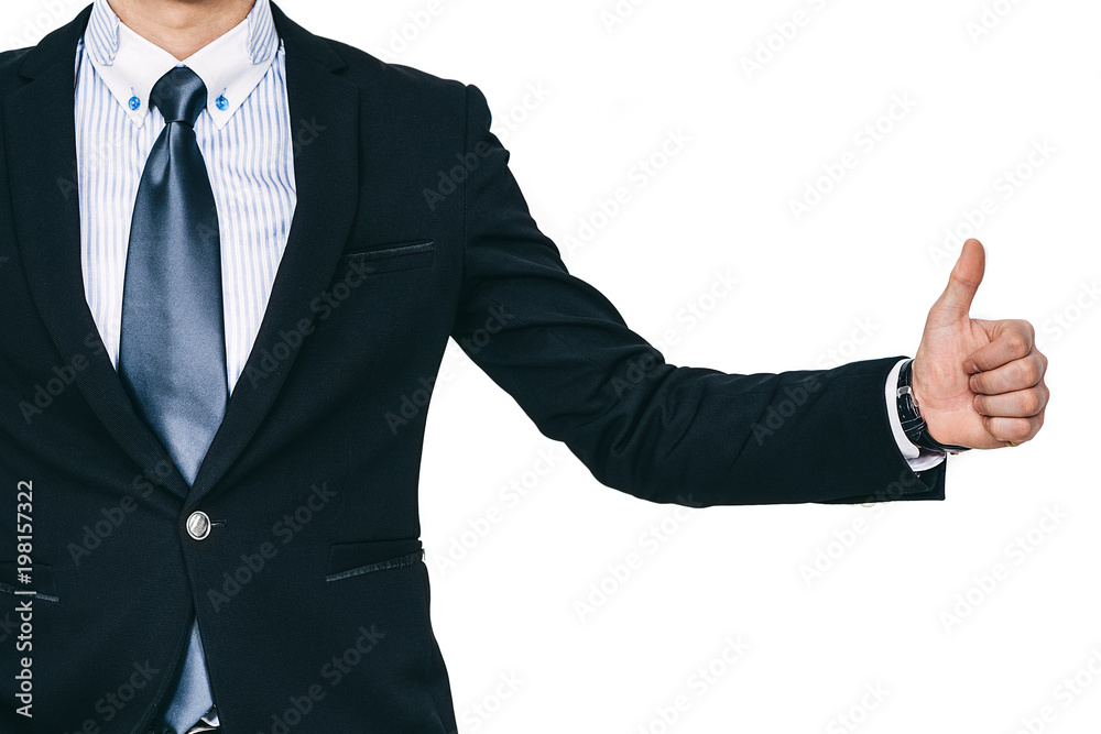 Business man showing thumbs up sign. Isolated Business man showing thumbs up sign. Isolated