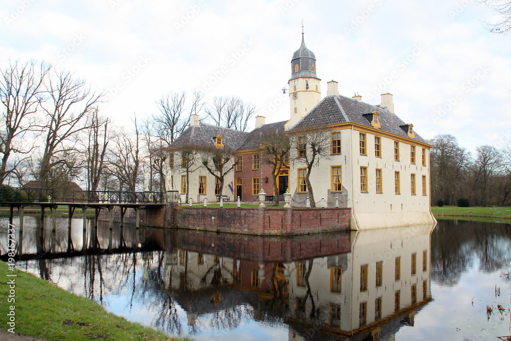 Estate Fraeylemaborg from the 14th century in Slochteren. The Netherlands