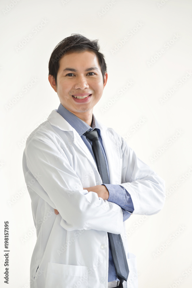 Portrait of Young Asian male Doctor is smiling. Portrait of Young Asian male Doctor is smiling.