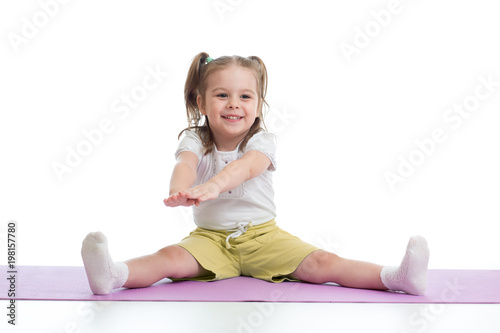 child girl goes in for spor...