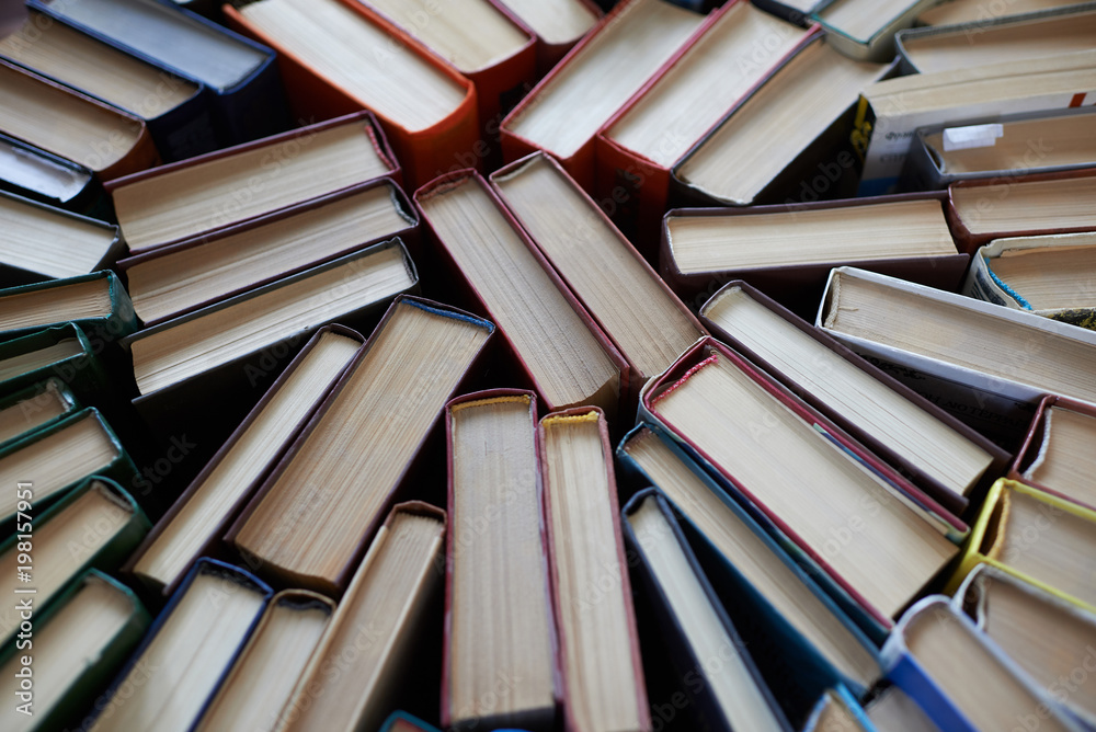 Obraz premium books view from above