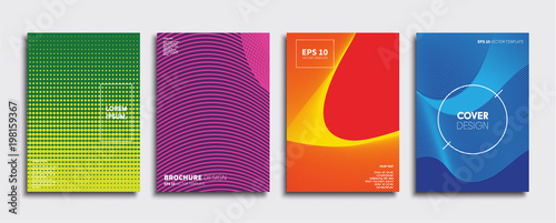 Vector cover designs. Future Poster template. Smartphone modern background set.