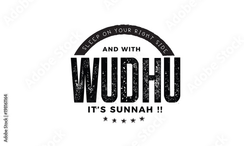 sleep on your right side and with wudhu, it's sunnah