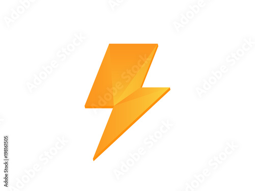 Wallpaper Mural Lightning icon isolated on white background. Vector illustration Torontodigital.ca