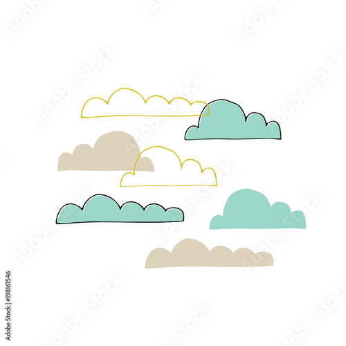 Vector set of clouds