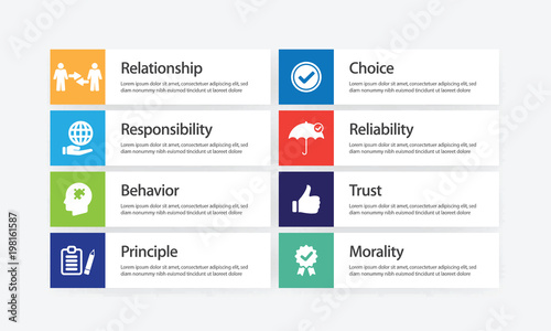 Business Ethics Infographic Icon Set