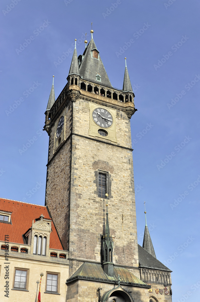  Teilansicht, Altstätter Rathaus, Altstadt, Prag, Tschechische Republik, Europa