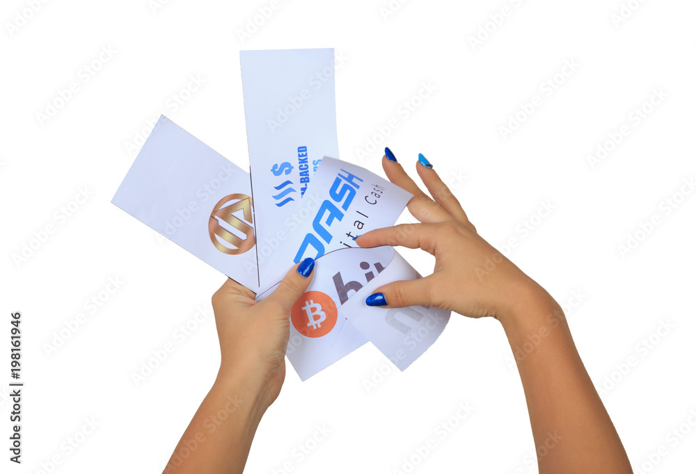 modern digital cryptocurrencies in female hands modern digital cryptocurrencies in female hands