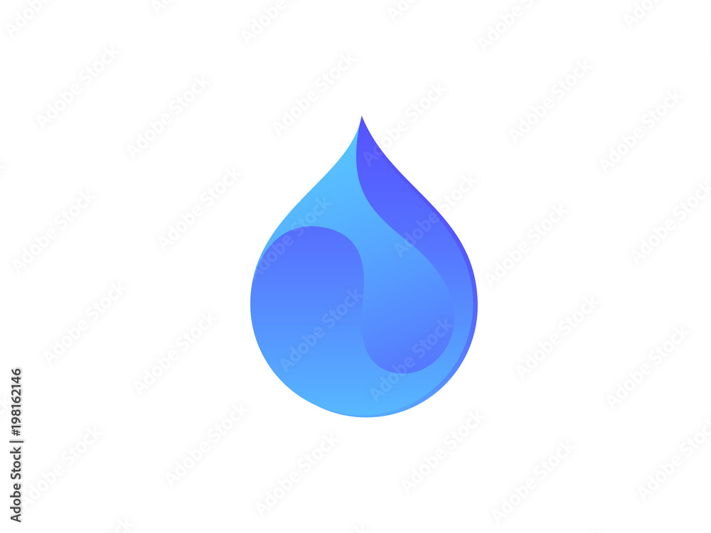 Blue water drop icon isolated on white background. Vector Blue water drop icon isolated on white background. Vector