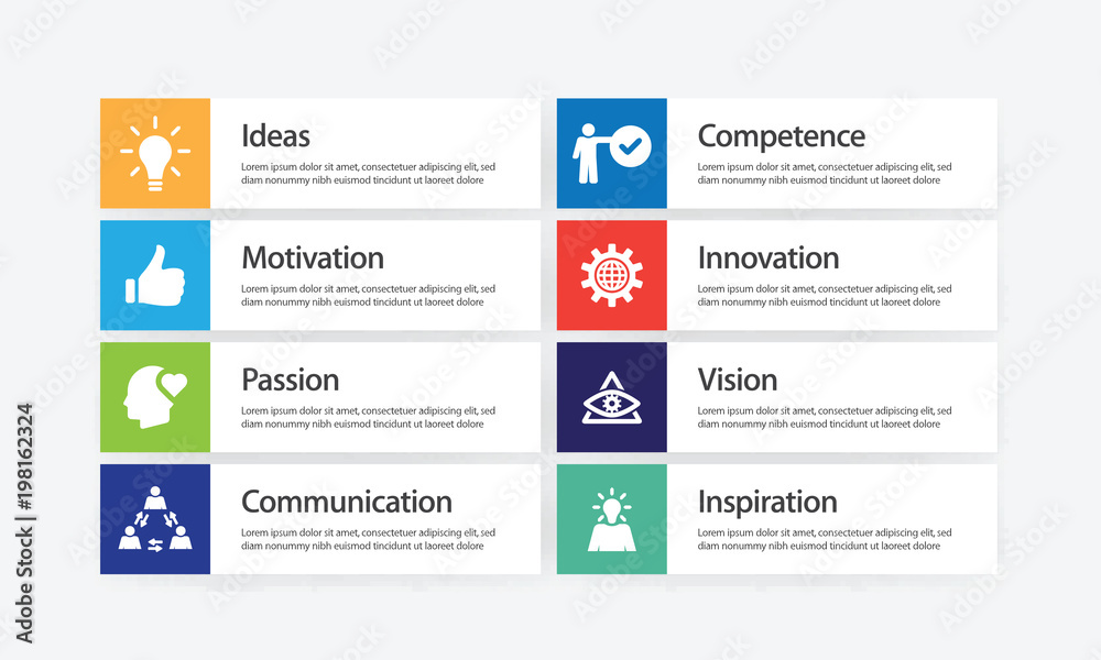 Excellence Infographic Icon Set Excellence Infographic Icon Set