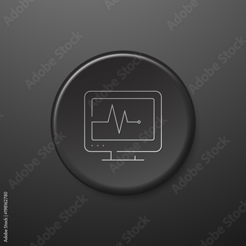 icône ECG - électrocardiogramme - Médecine, Santé, Médical
