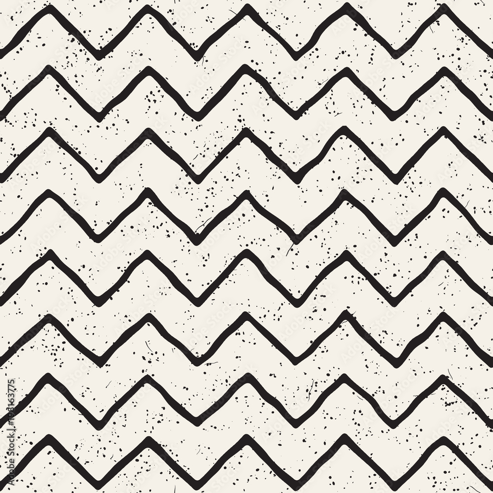 Hand drawn seamless pattern. Abstract geometric tiling background in black and white. Vector stylish doodle line lattice Hand drawn seamless pattern. Abstract geometric tiling background in black and white. Vector stylish doodle line lattice