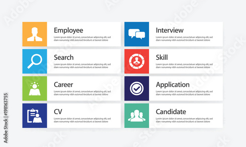 Recruitment Infographic Icon Set