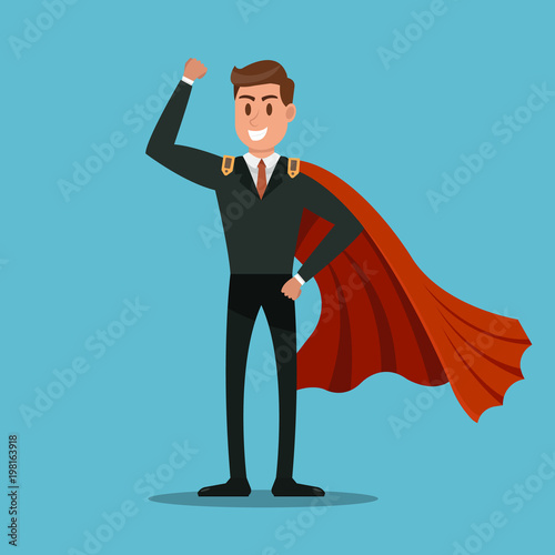 Super Businessman, Success businessman, superhero, success concept.