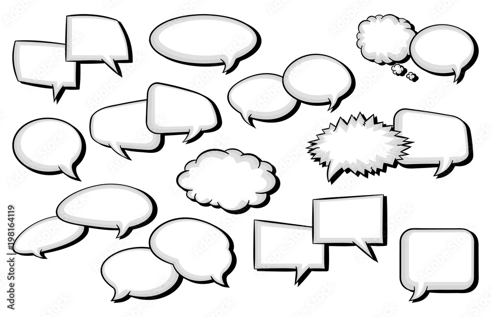 Fototapeta premium Set mit verschiedenen Sprechblasen 