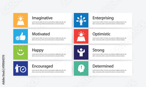 Think Positive Infographic Icon Set
