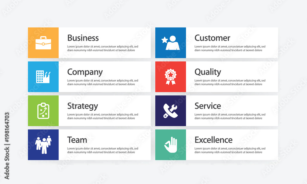 Obraz premium Value Infographic Icon Set
