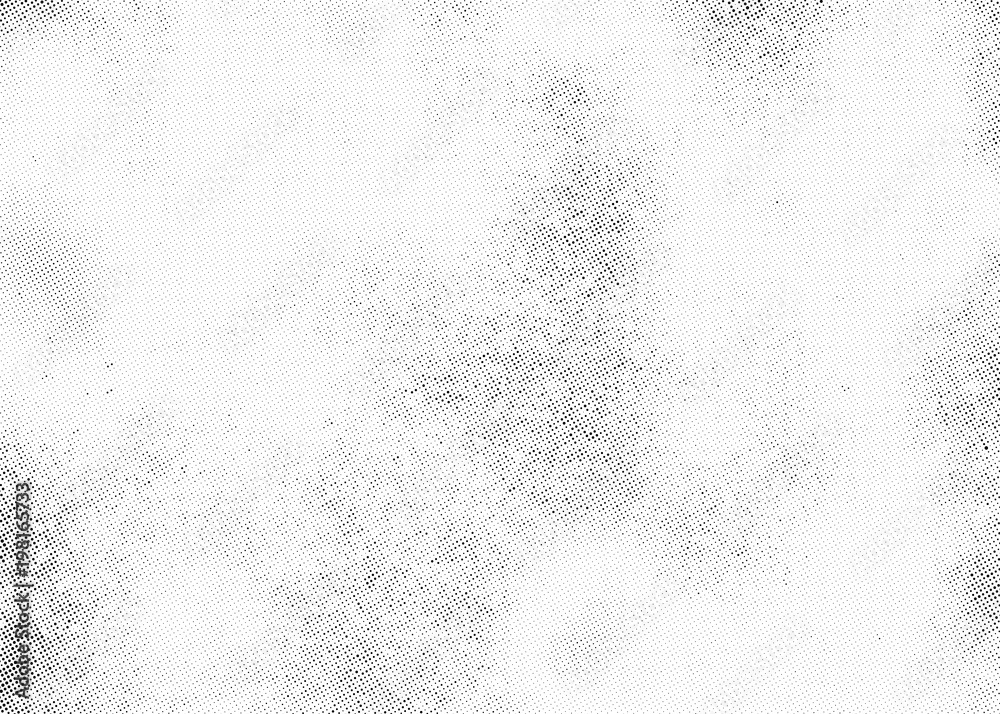 Fototapeta premium Subtle halftone vector texture overlay. Monochrome abstract splattered background.
